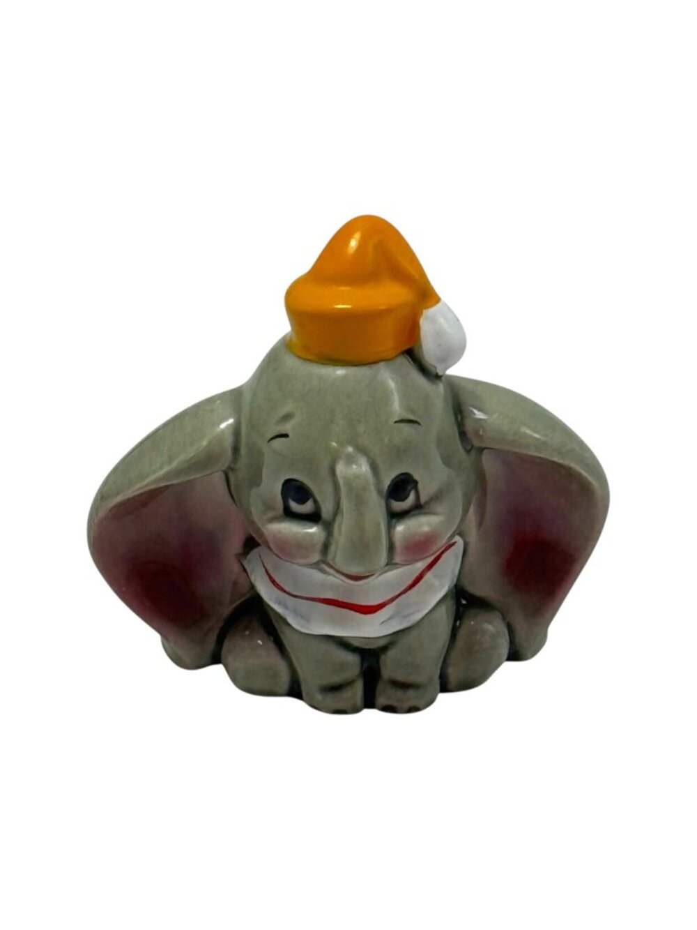 Dumbo Disney Figurine 2.5 inch Tall Ceramic Marked Disney Japan Vintage 1970s